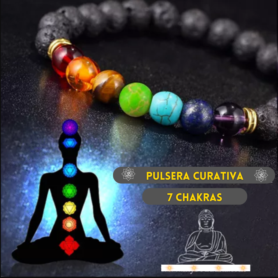 Pulsera 7 Chakras 🧘🏽‍♀️Equilibra energía🧘🏽‍♀️+ ACEITE DE ACTIVACION GRATIS