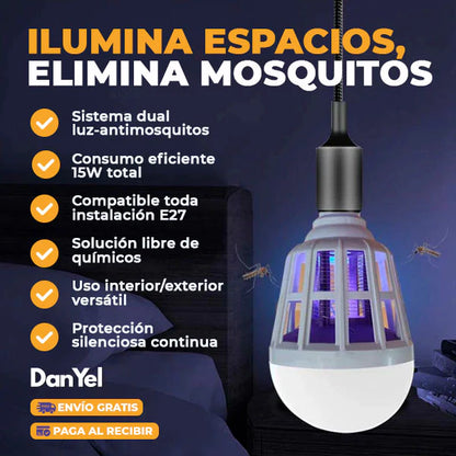 BOMBILLA LED ANTIMOSQUITO 2 EN 1