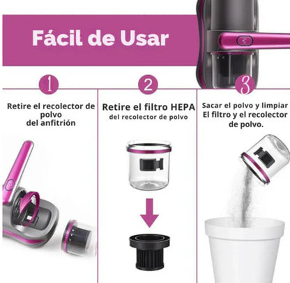 Aspiradora Inalámbrica de Mano AeroClean™  Anti Ácaros