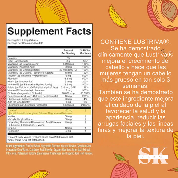 Multivitamina Para El Crecimiento Del Cabello con lustriva - MARYRUTH'S™ 💇‍♀️✨
