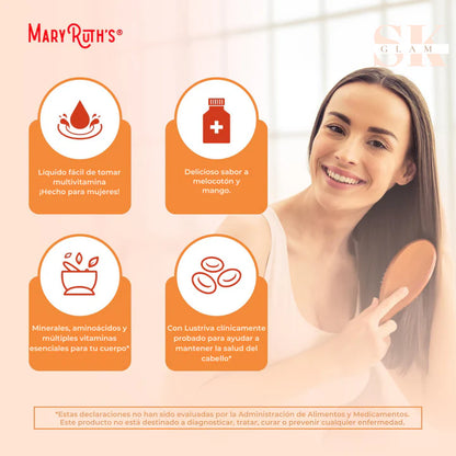 Multivitamina Para El Crecimiento Del Cabello con lustriva - MARYRUTH'S™ 💇‍♀️✨