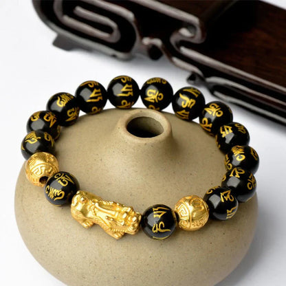 PULSERA FENG SHUI™  ORO LAMINADO DE LA RIQUEZA Y LA BUENA SUERTE
